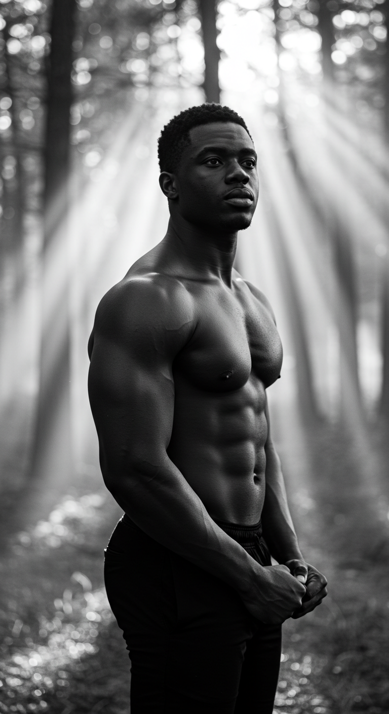 Coach Tavion posing strong